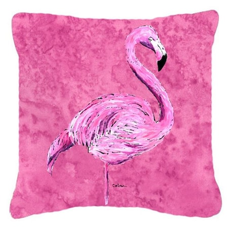Carolines Treasures Carolines Treasures 8875PW1818 18 x 18 in. Flamingo On Pink Indoor & Outdoor Fabric Decorative Pillow 8875PW1818